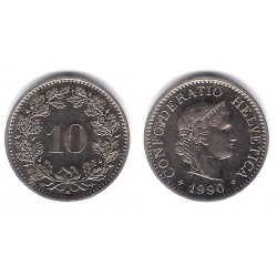 (27) Suiza. 1990. 10 Rappen (SC)