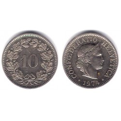 (27) Suiza. 1974. 10 Rappen (EBC)