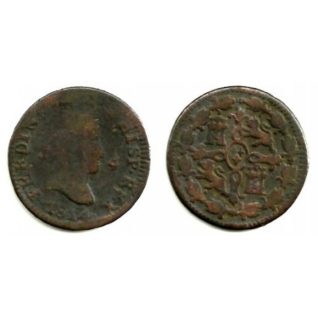 Fernando VII. 1814. 4 Maravedi (RC) Ceca de Jubia