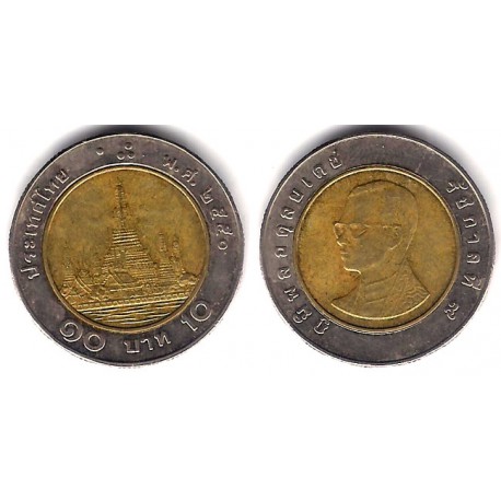 (Y227) Tailandia. 2007(2550). 10 Baht (BC+)