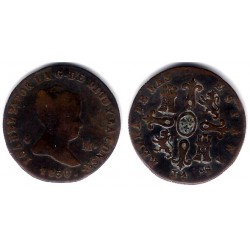 Isabel II. 1850. 4 Maravedí (MBC-) Ceca de Jubia