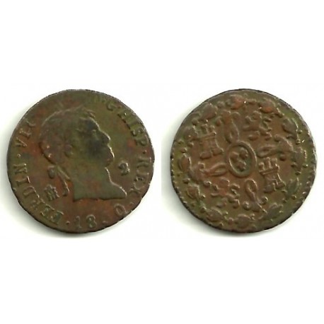 Fernando VII. 1830. 2 Maravedi (MBC) Ceca de Segovia