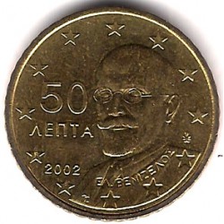 Grecia. 2002. 50 Céntimos (SC)