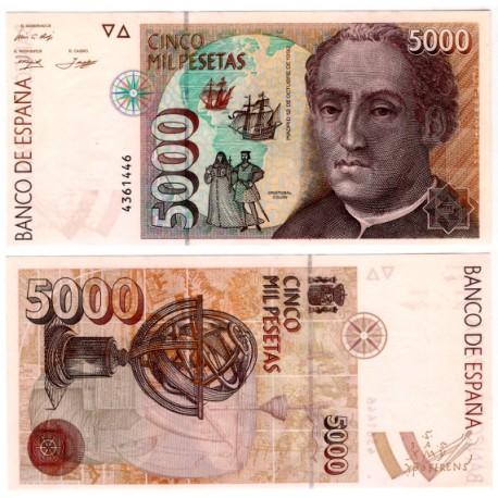 España. 1992. 5000 Pesetas (SC) Sin Serie