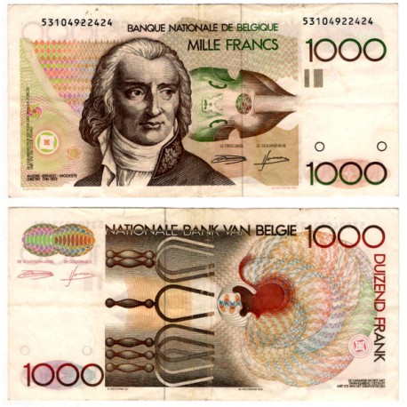 (144a) Bélgica. 1980-96. 1000 Francs (MBC)
