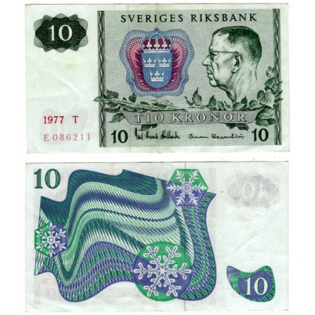(52d) Suecia. 1977. 10 Kronor (MBC+)