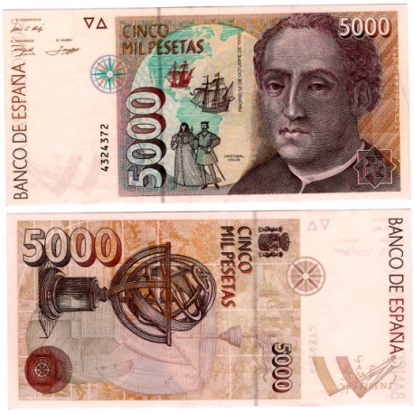 España. 1992. 5000 Pesetas (SC) Sin Serie