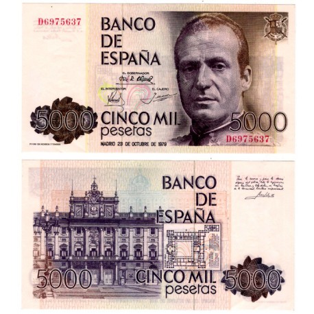 España. 1979. 5000 Pesetas (SC-) Serie D