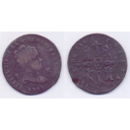 Isabel II. 1849. 8 Maravedí (RC) Ceca de Jubia