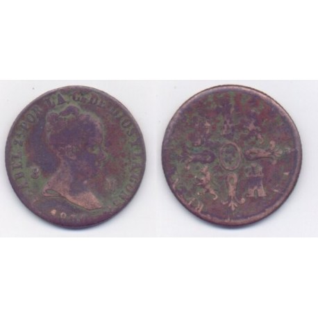 Isabel II. 1850. 8 Maravedí (RC) Ceca de Jubia