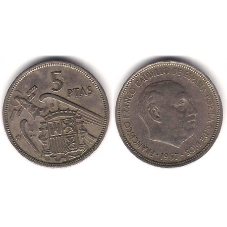 Estado Español. 1957*(68). 5 Pesetas (BC)