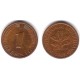 (105) Alemania. 1985(J). 1 Pfennig (MBC)