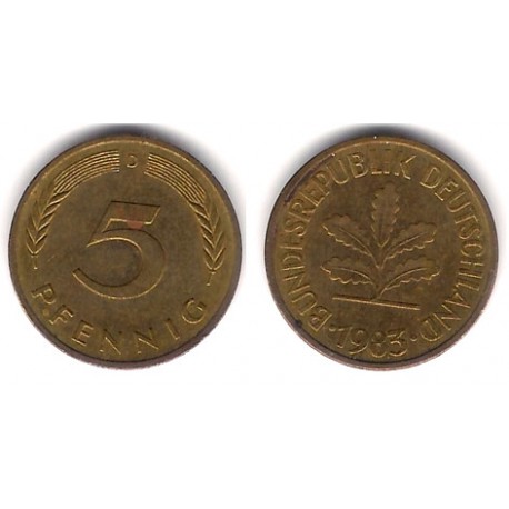 (107) Alemania. 1983(D). 5 Pfennig (MBC)