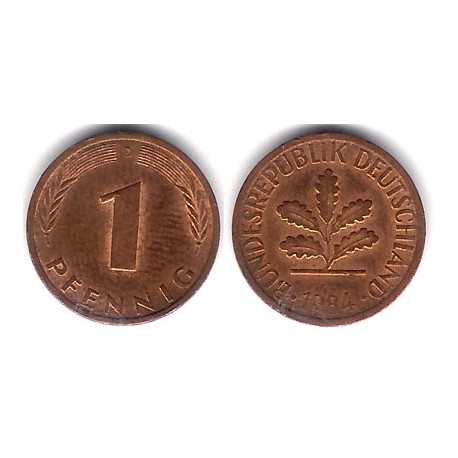 (105) Alemania. 1984(D). 1 Pfennig (MBC)
