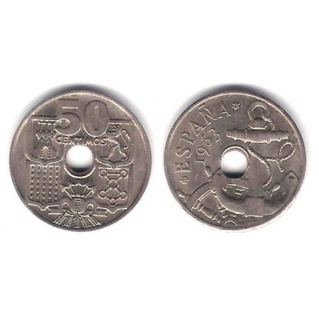 Estado Español. 1963*(19-65). 50 Céntimos (SC)