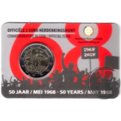 Bélgica. 2018. 2 Euro (SC) Mayo 1968