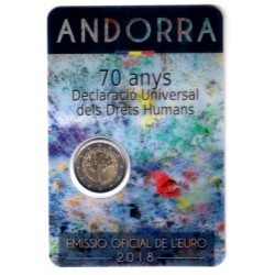 Andorra. 2018. 2 Euro (SC) Derechos Humanos