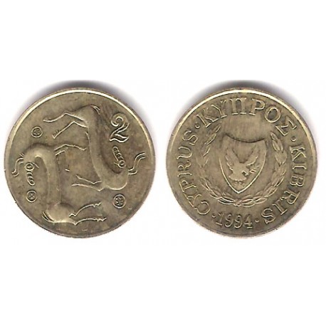 (54.3) Chipre. 1993. 2 Cents (MBC+)