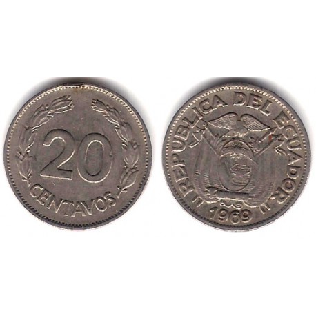 (77.1c) Ecuador. 1969. 20 Centavos (MBC)