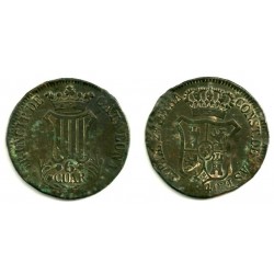 Isabel II. 1840. 6 Cuartos (RC) Ceca de Cataluña