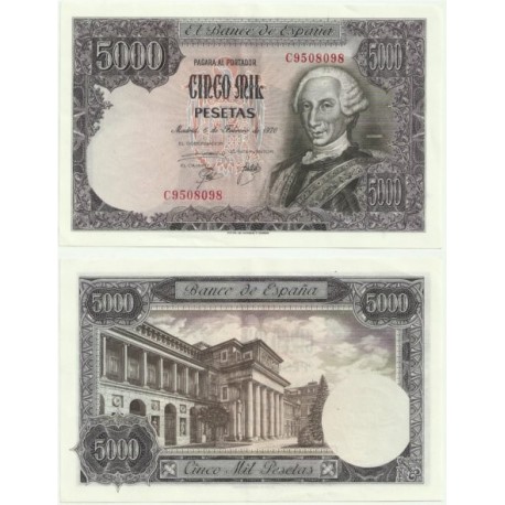 [1976] Billete de 5000 Pesetas (EBC). Serie C.