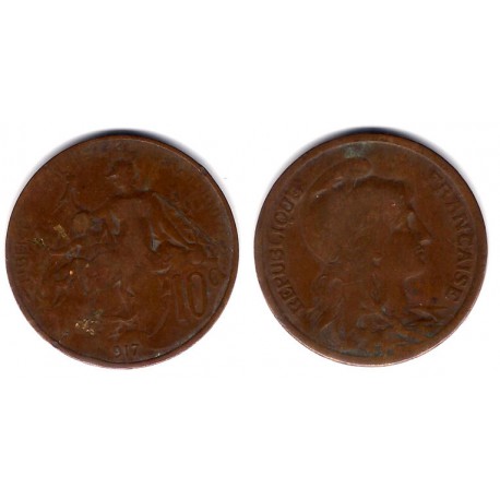 (843) Francia. 1917. 10 Centimes (RC)
