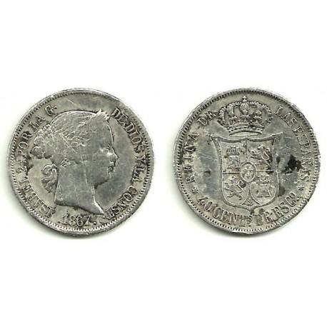 [1867] 40 Centavos de Escudo (RC)