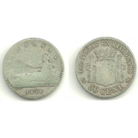 1870*(---) 50 Céntimos (RC)
