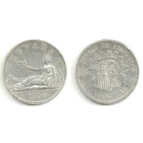 1870(*18-75) 2 Pesetas (MBC)