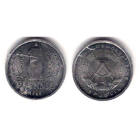 (8.2) Alemania Democrática. 1985(A). 1 Pfennig (EBC)