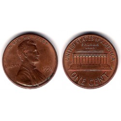 (201) Estados Unidos de América. 1992. 1 Cent (MBC)