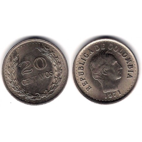 (246.1) Colombia. 1971. 20 Centavos (MBC)