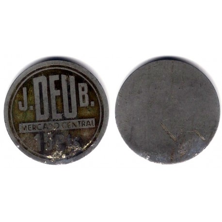 Borne. 15 Pesetas (BC+) Sin Perforación