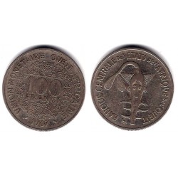 (4) Estados África Oeste. 1967. 100 Francs (MBC)