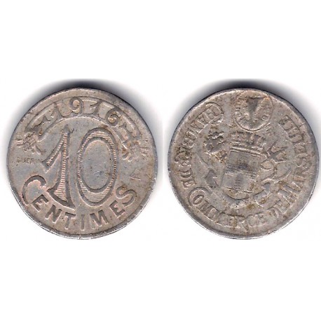 Cámara de Comercio de Marsella. 1916. 10 Centimes (BC)
