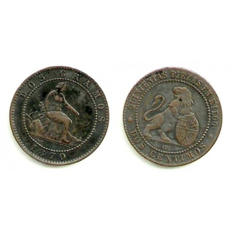 1870 2 Céntimos (EBC)