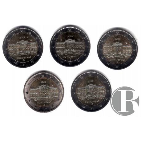 Alemania. 2019(ADFGJ). 2 Euro (SC) Bundesraat