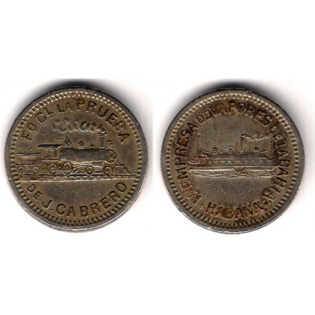 Ficha Comercial o Token. 1ª Empresa de Vapores de la Habana