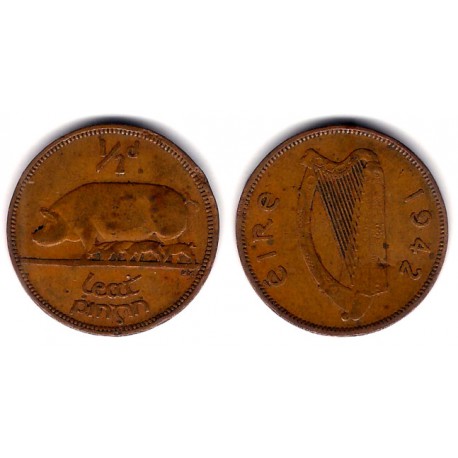 (10) Irlanda. 1942. Half Penny (MBC)
