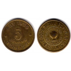 Cooperativa Popular Els Amics. Terrassa. 1935. 5 Céntimos (EBC)