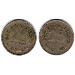 Bar Automatic. Barcelona. 25 Céntimos (MBC)