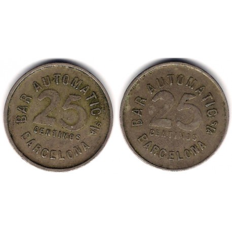 Bar Automatic. Barcelona. 25 Céntimos (MBC)