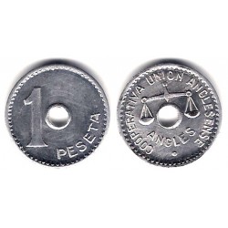 Cooperativa Unión Anglesense. 1 Peseta (SC)