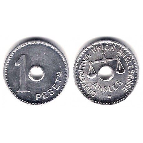 Cooperativa Unión Anglesense. 1 Peseta (SC)