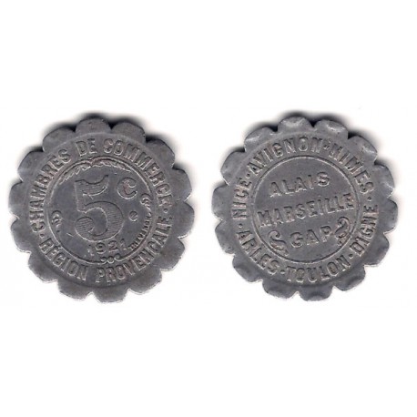Chambre de Commerce. 1921. 5 Centimes (MBC)