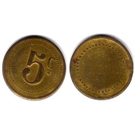 Ficha Comercial o Token. 5 Céntimos (MBC)