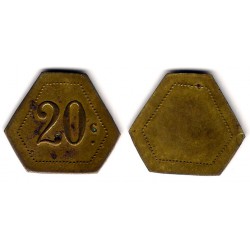 Ficha Comercial o Token. 20 Centimes (MBC)