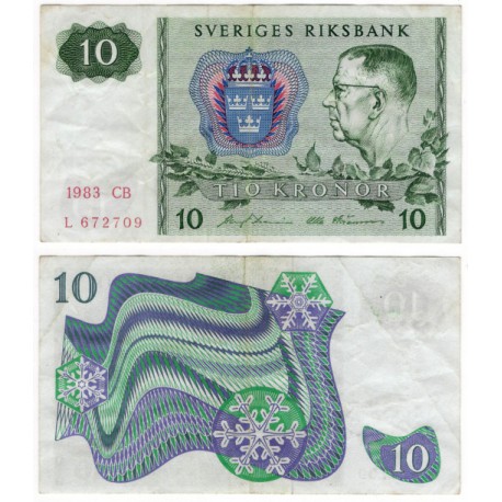 (52d) Suecia. 1983. 10 Kronor (BC)