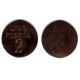 Ficha Comercial o Token. 1 Peseta "2" (MBC)