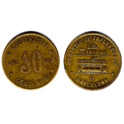 Cooperativa Los Tranvías. 1916. 10 Céntimos (EBC)